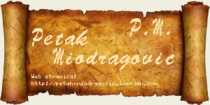Petak Miodragović vizit kartica